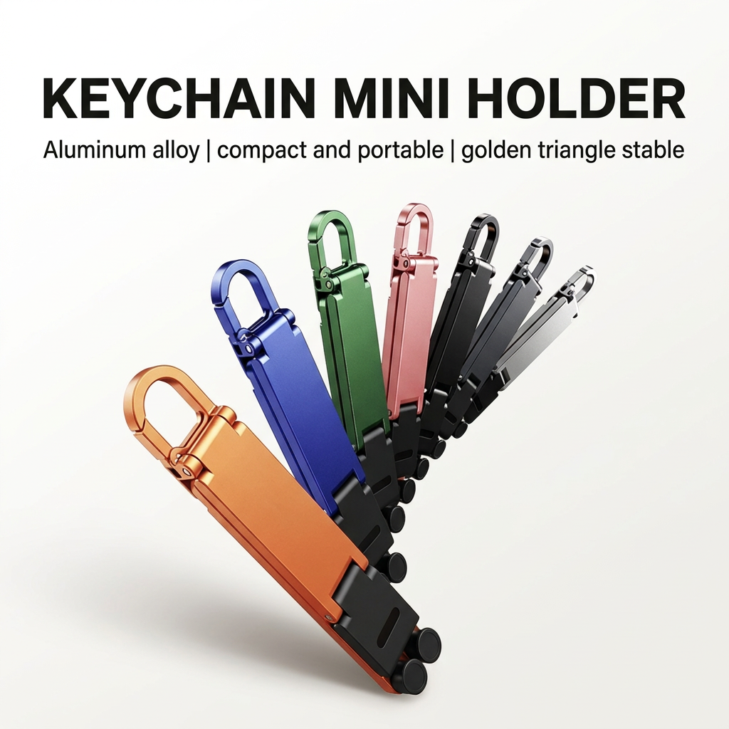 Foldable Pocket Phone Stand Keychain