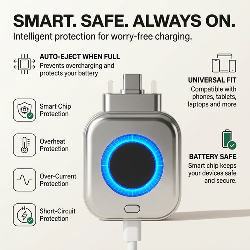 ChargeGuard Pro 140W Auto-Stop Charging Adapter
