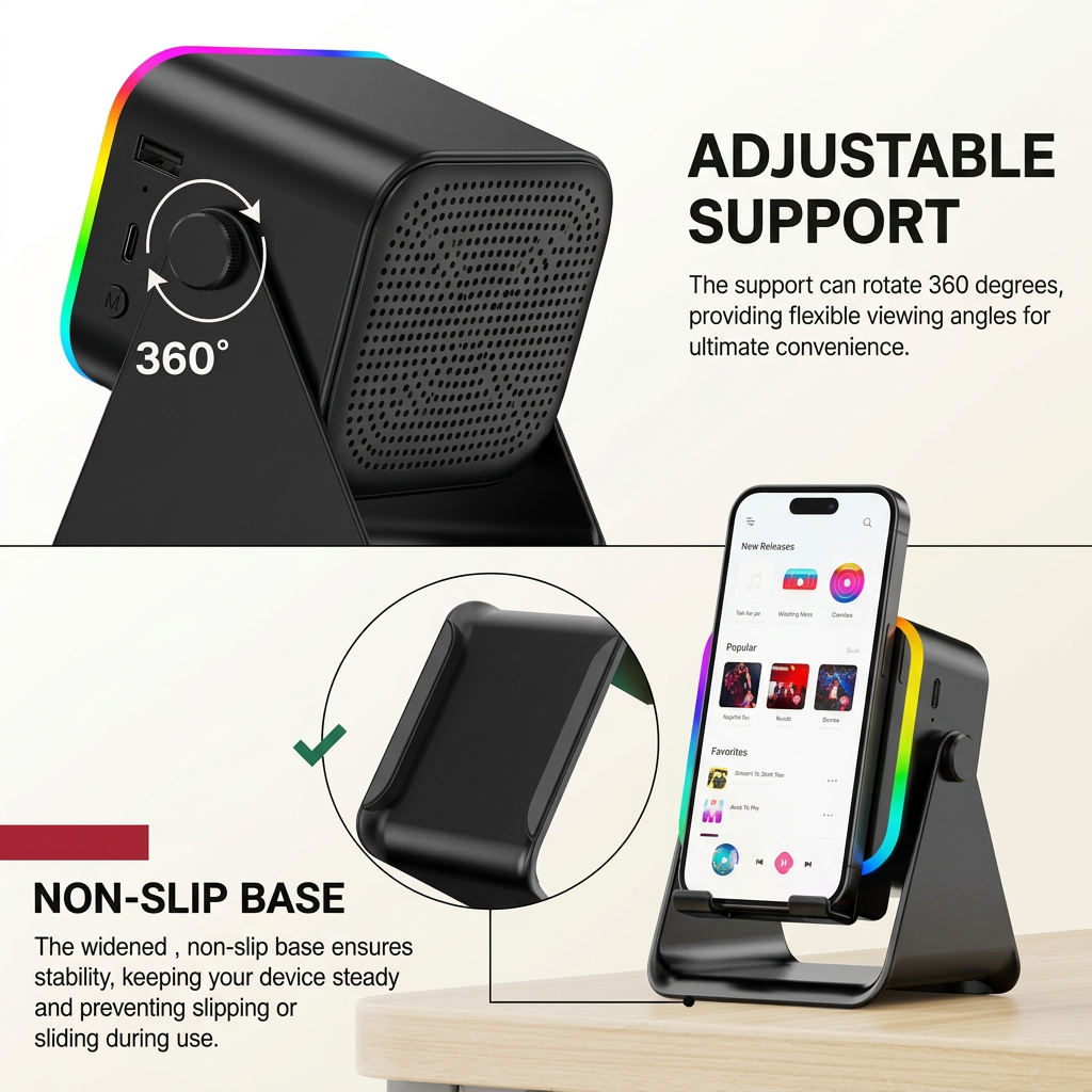 RGB Magnetic Phone Stand with Wireless Charging