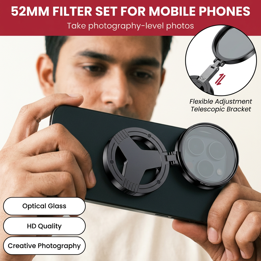 Magnetic Flip Lens Filter for Phone Camera
