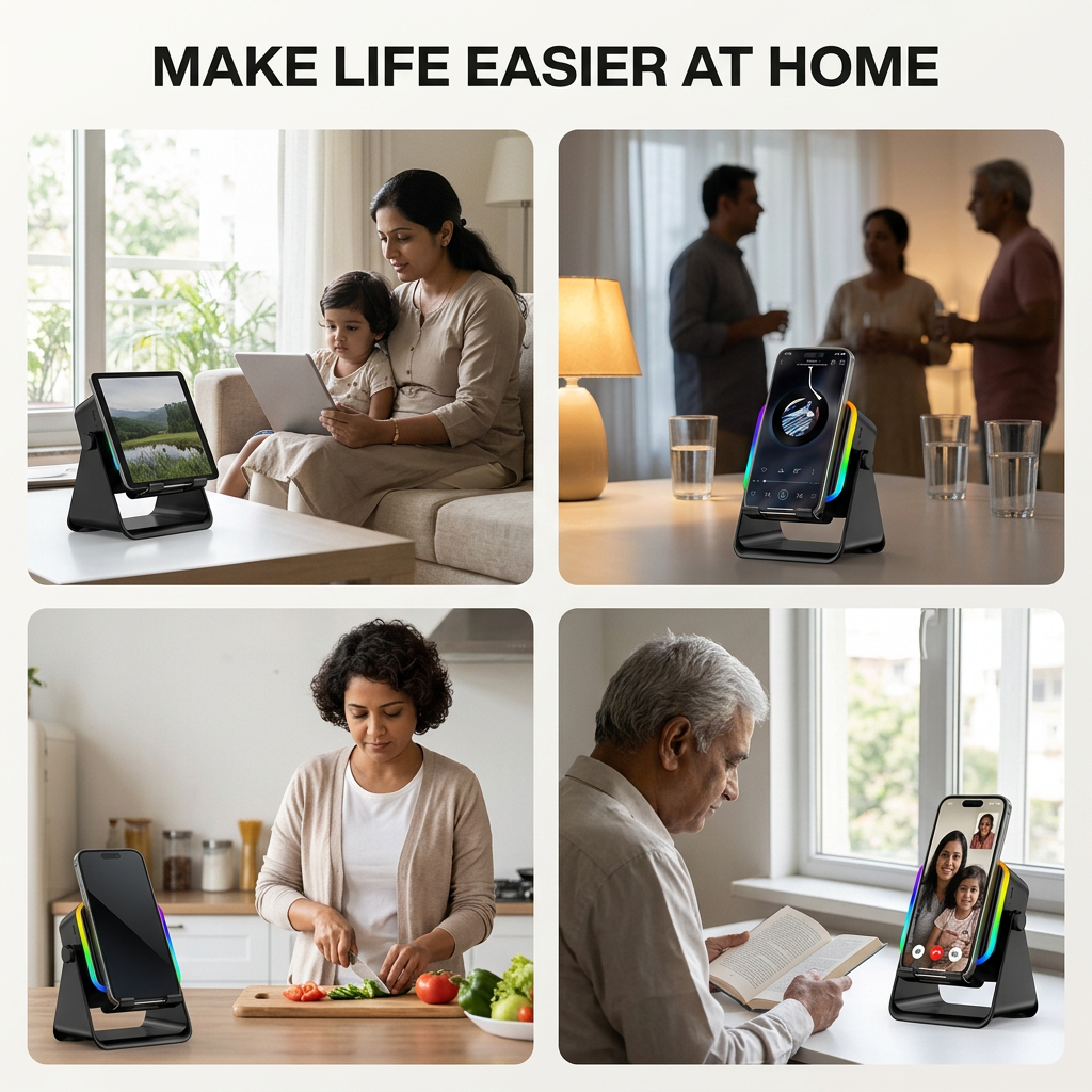 RGB Magnetic Phone Stand with Wireless Charging