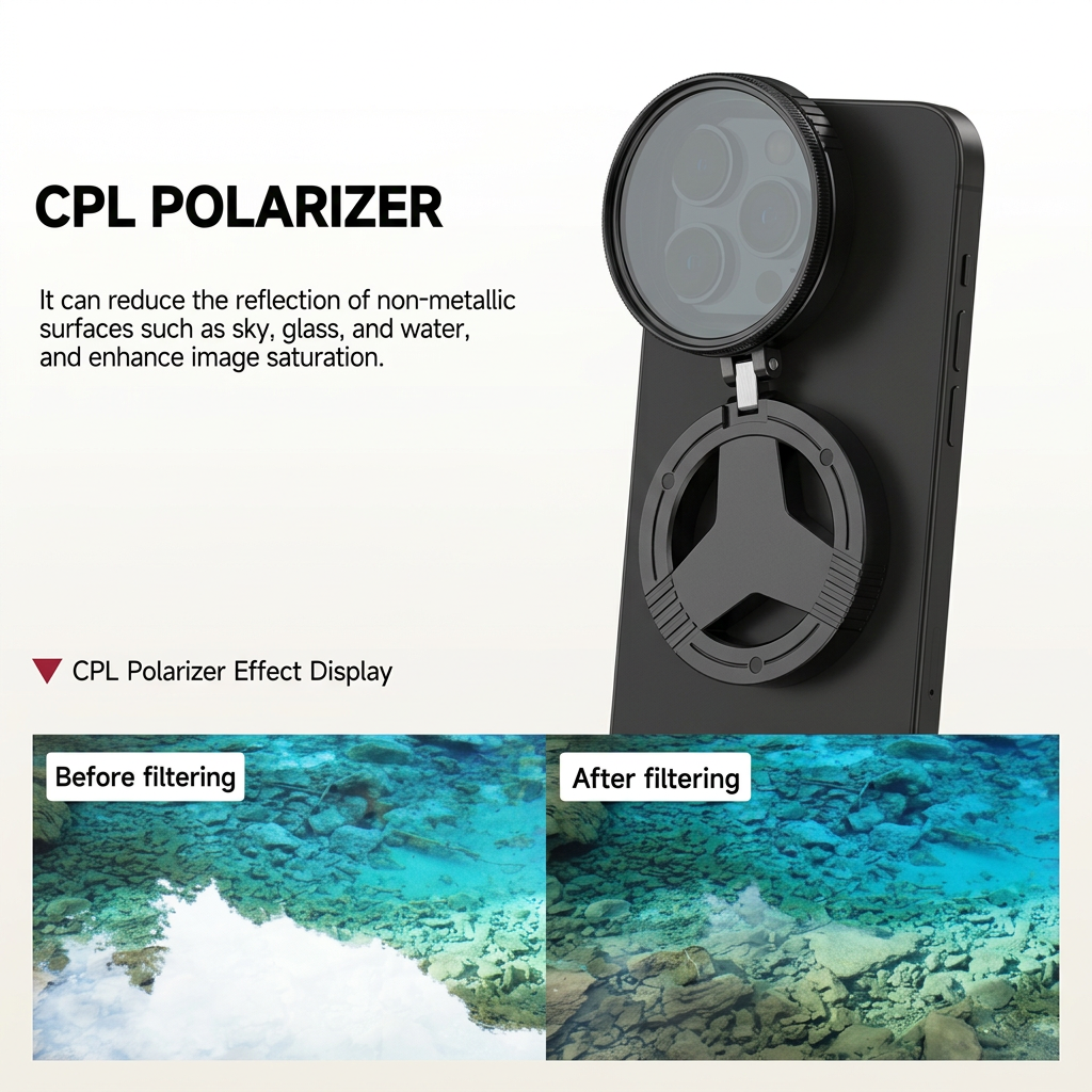 Magnetic Flip Lens Filter for Phone Camera