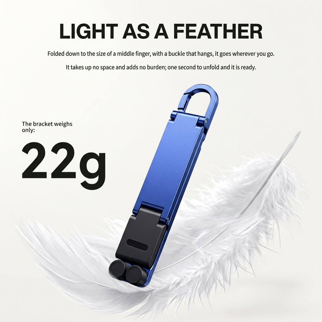 Foldable Pocket Phone Stand Keychain