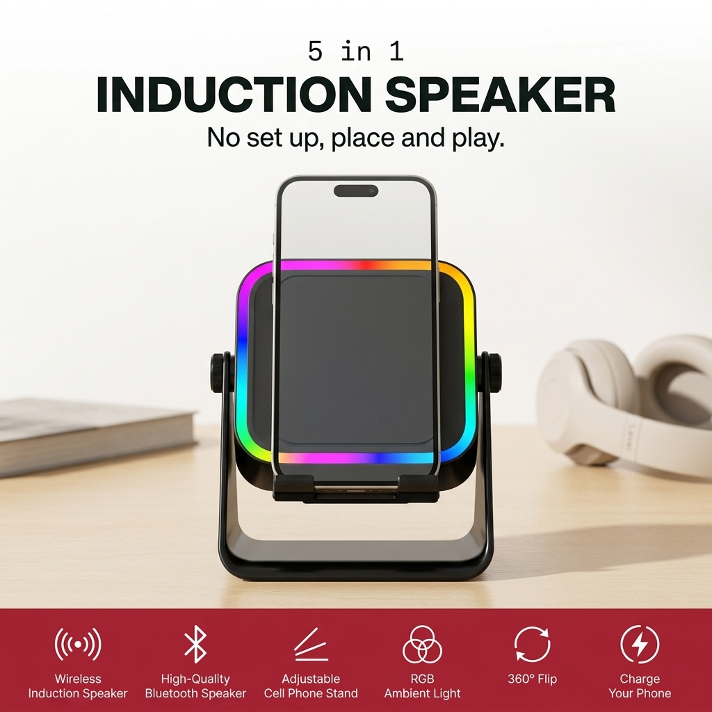 RGB Magnetic Phone Stand with Wireless Charging