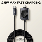 DuoCharge 100W 2-in-1 USB-C and Apple Watch Charging Cable