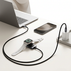 DuoCharge 100W 2-in-1 USB-C and Apple Watch Charging Cable