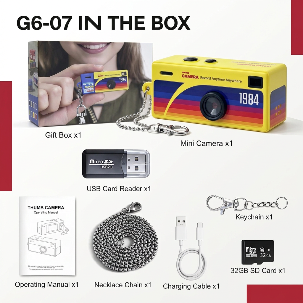 G6 Thumb Camera Pro - Mini Keychain Digital Camera