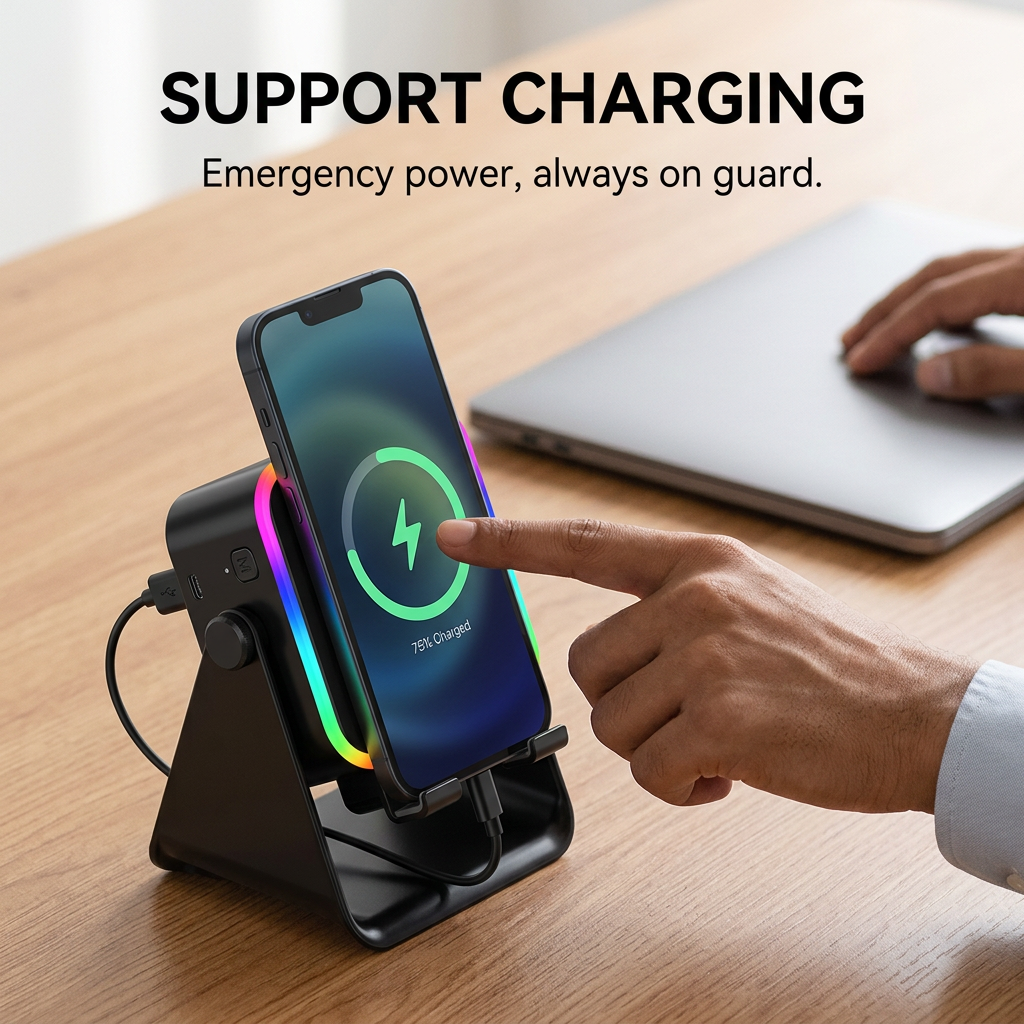 RGB Magnetic Phone Stand with Wireless Charging
