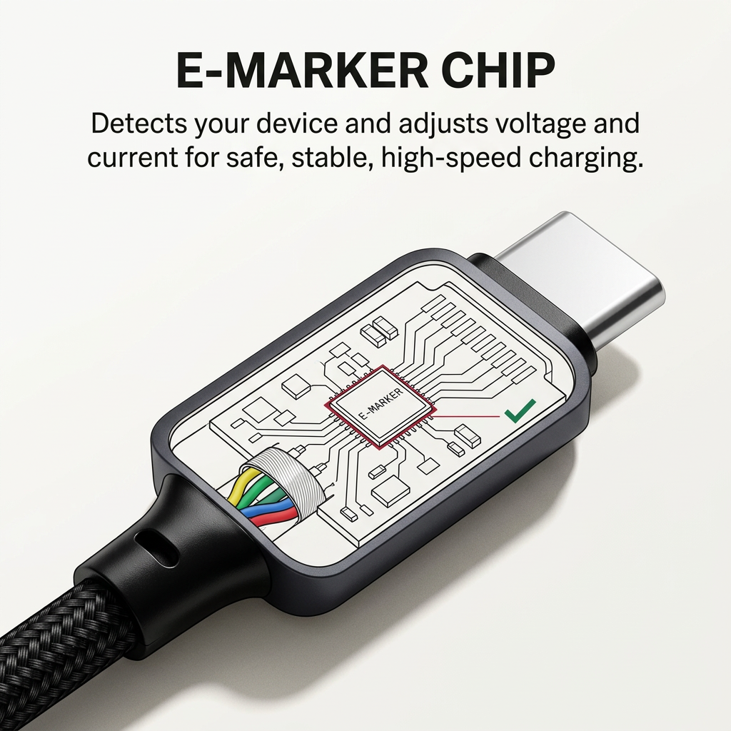 DuoCharge 100W 2-in-1 USB-C and Apple Watch Charging Cable