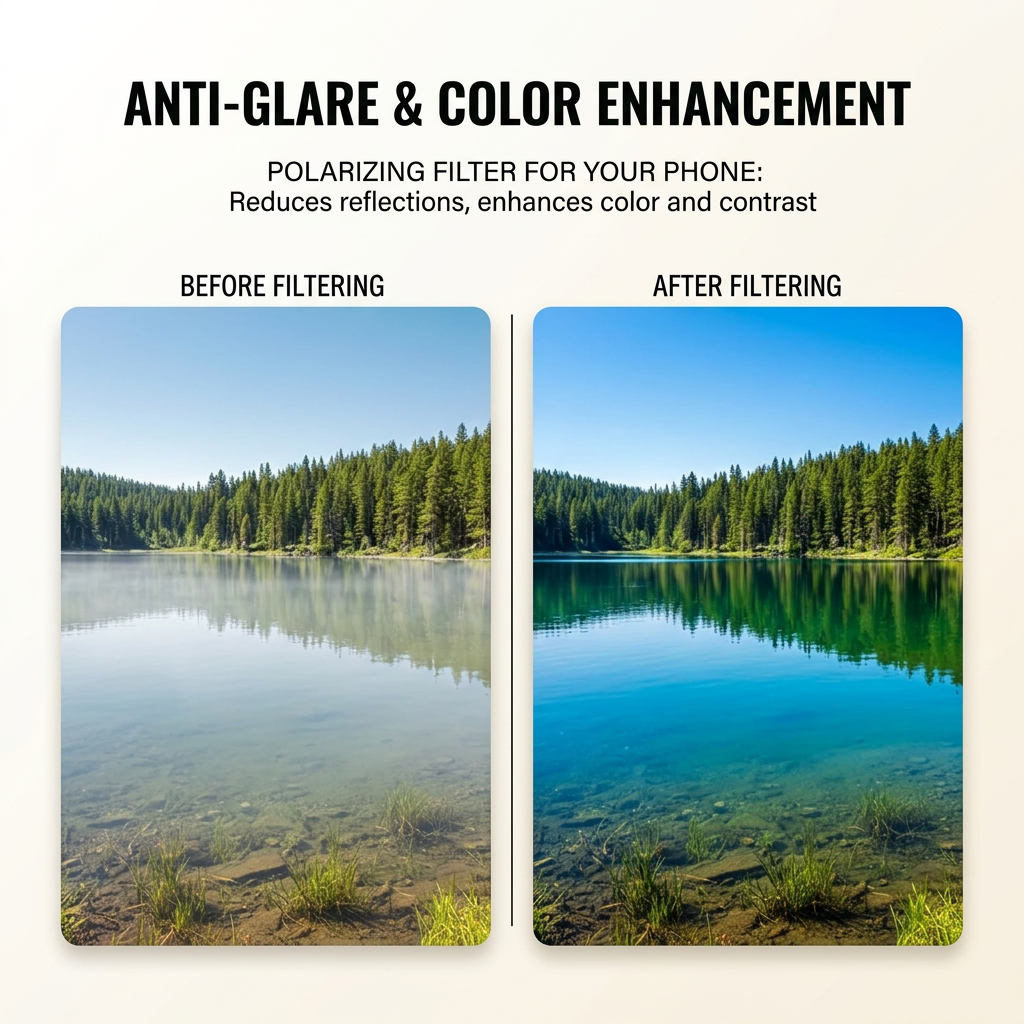 Magnetic Flip Lens Filter for Phone Camera