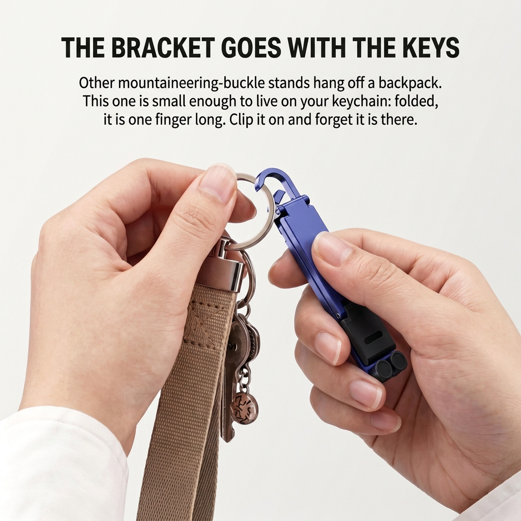 Foldable Pocket Phone Stand Keychain